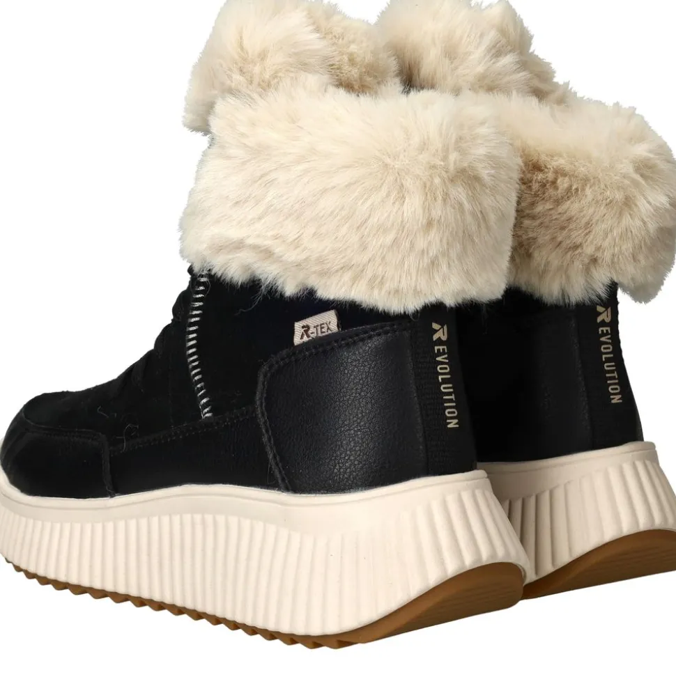 Rieker Sport Veterboots Zwart Dames