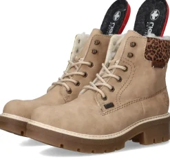 Rieker Veterboots Beige Dames