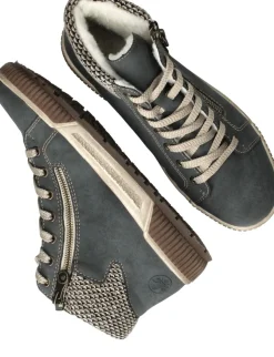 Rieker Veterboots Blauw Dames