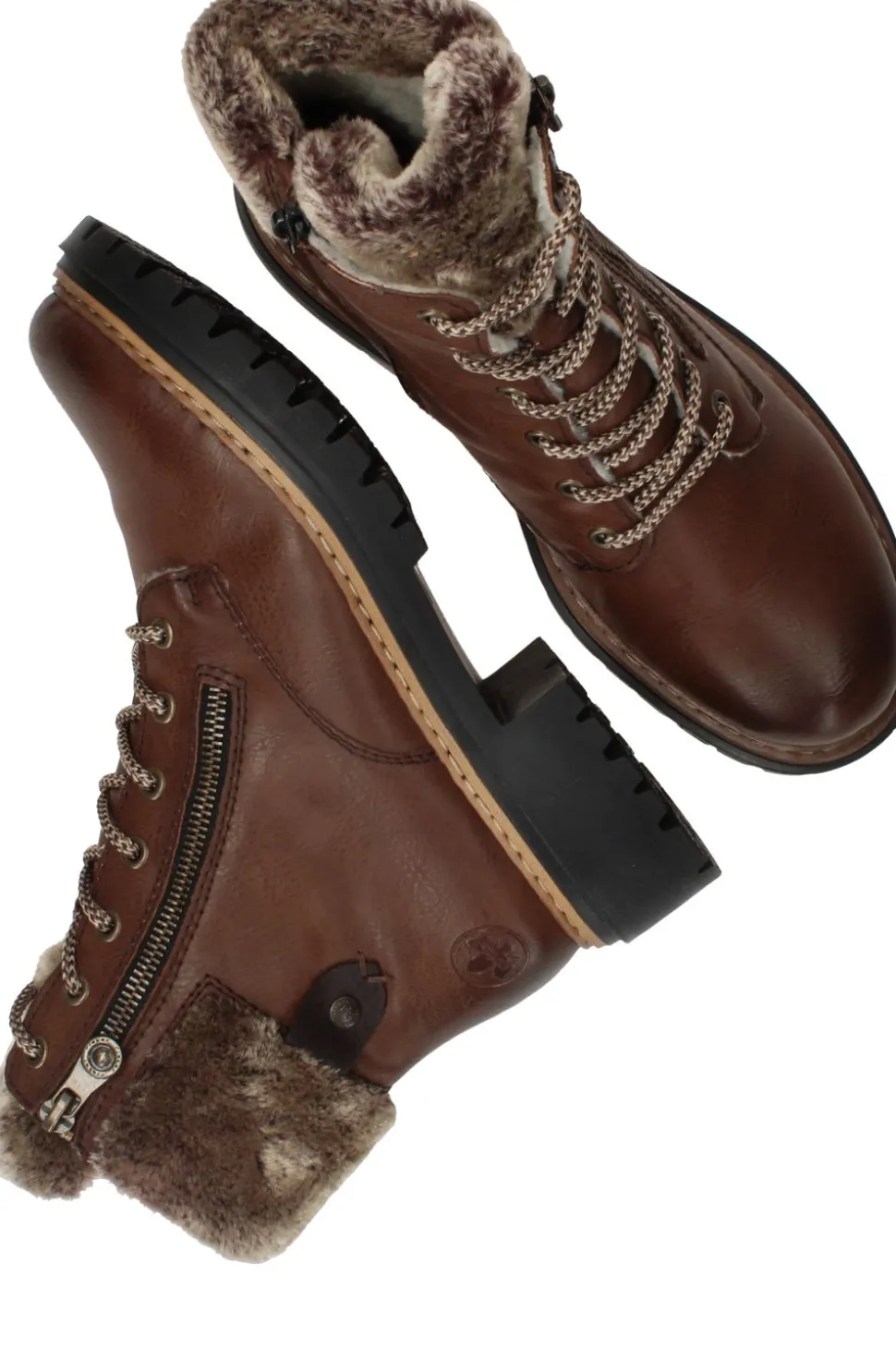 Rieker Veterboots Bruin Dames