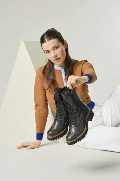 Rieker Veterboots Grijs Dames