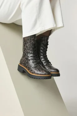 Rieker Veterboots Grijs Dames