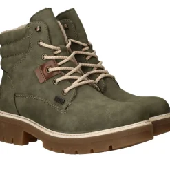 Rieker Veterboots Groen Dames