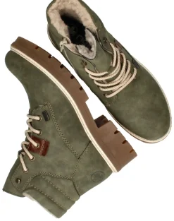 Rieker Veterboots Groen Dames