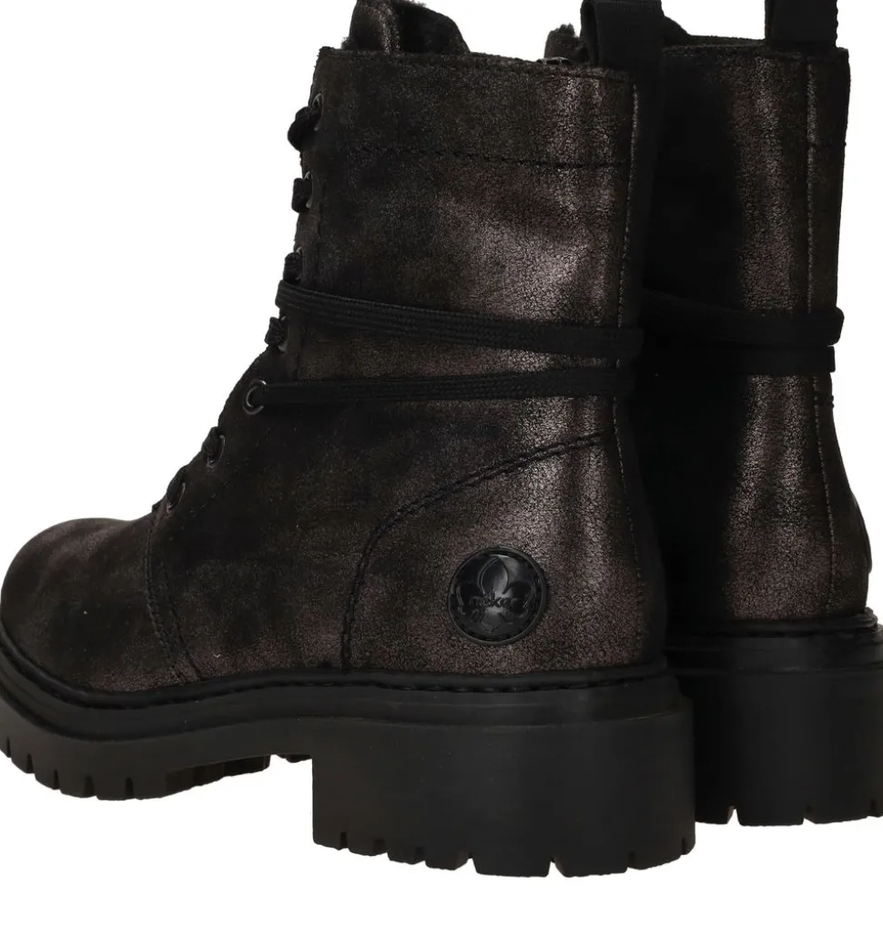 Rieker Veterboots Zwart Dames