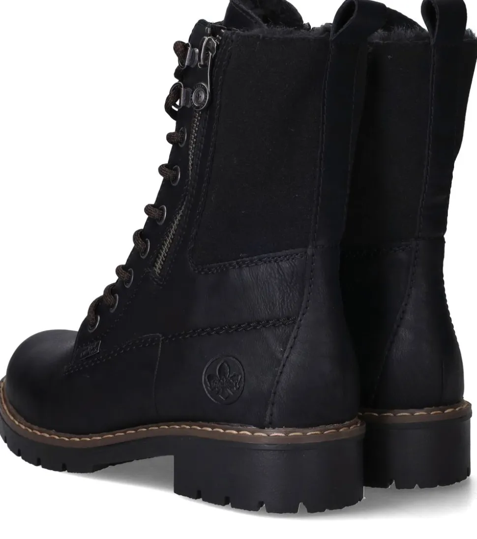 Rieker Veterboots Zwart Dames