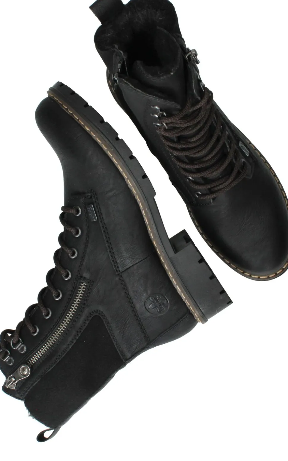 Rieker Veterboots Zwart Dames
