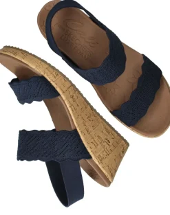 Skechers Beverlee Timeless Touch Sandalen Blauw Dames