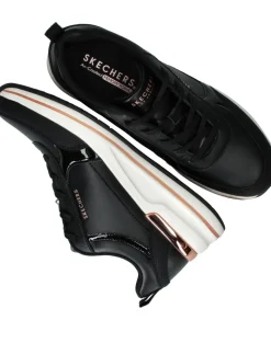 Skechers Billion 2 Fine Shine Sneakers Zwart Dames