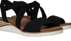 Skechers Bobs Arch Fit Beach Kiss Sandalen Zwart Dames