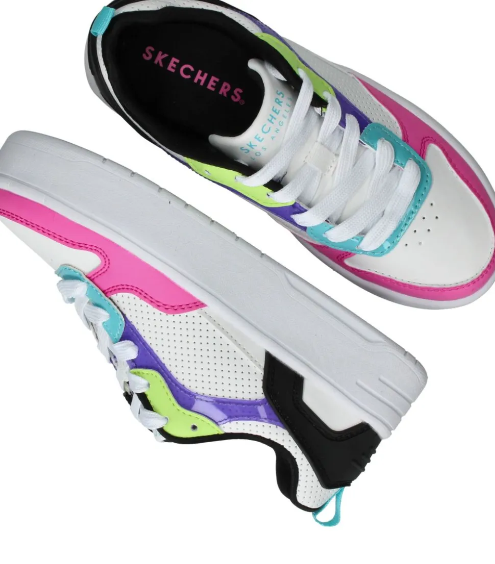 Skechers Court High Color Crush Sneakers Wit Meisjes