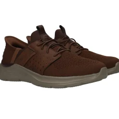Skechers Garner Newick Slip-Ins Sneakers Bruin Heren