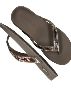 Skechers Meditation Glam Gal Slippers Taupe Dames