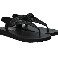 Skechers Meditation Sandalen Zwart Dames