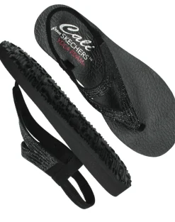 Skechers Meditation Sandalen Zwart Dames