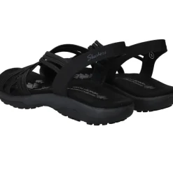 Skechers Reggae Slim Simply Stretch Sandalen Zwart Dames