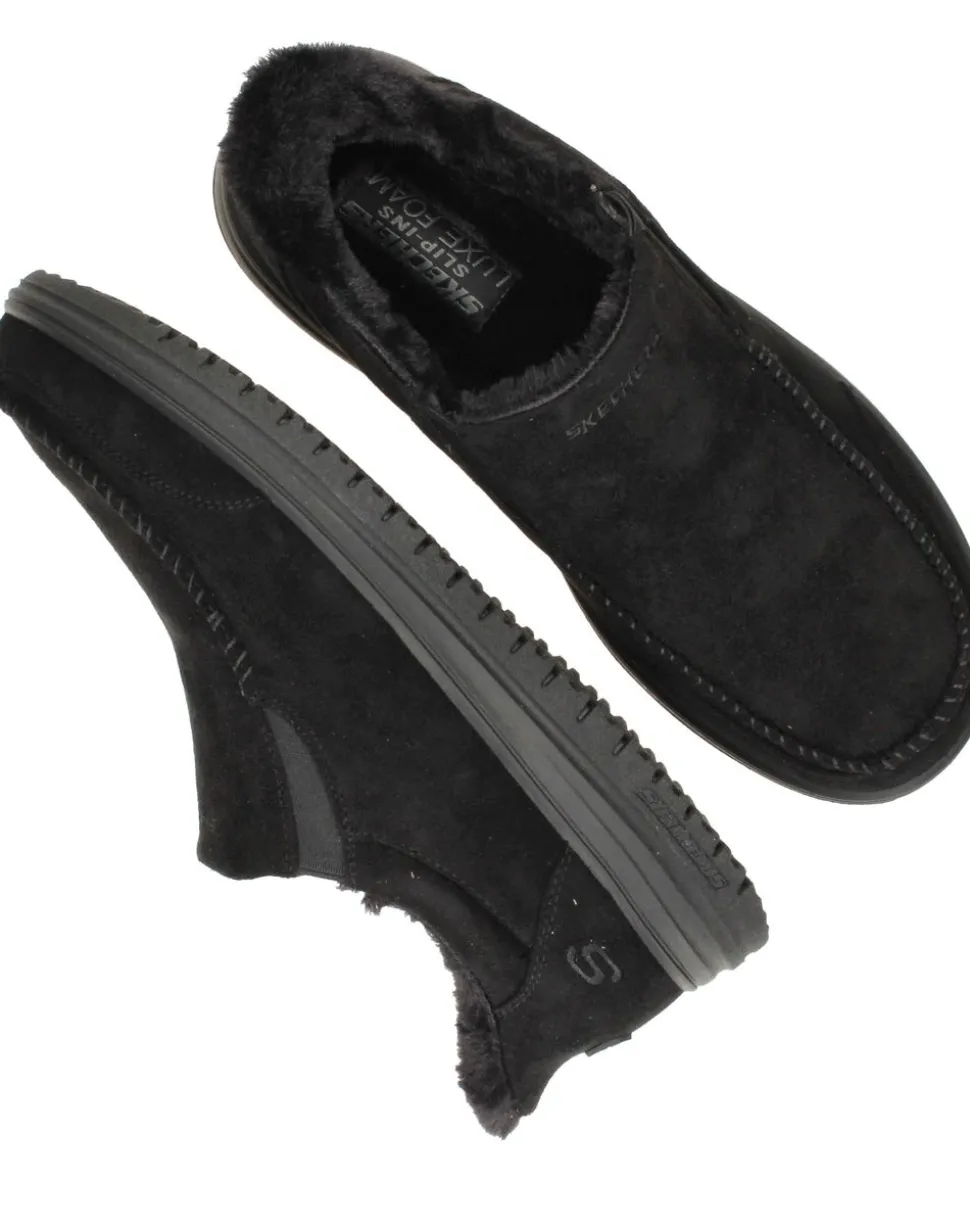 Skechers Relaxed Fit Slip-Ins Murette Scofield Zwart Heren