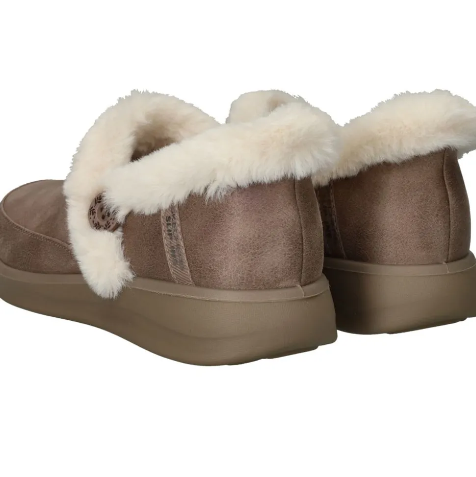 Skechers Slip-Ins Cozy Escape Pantoffels Beige Dames