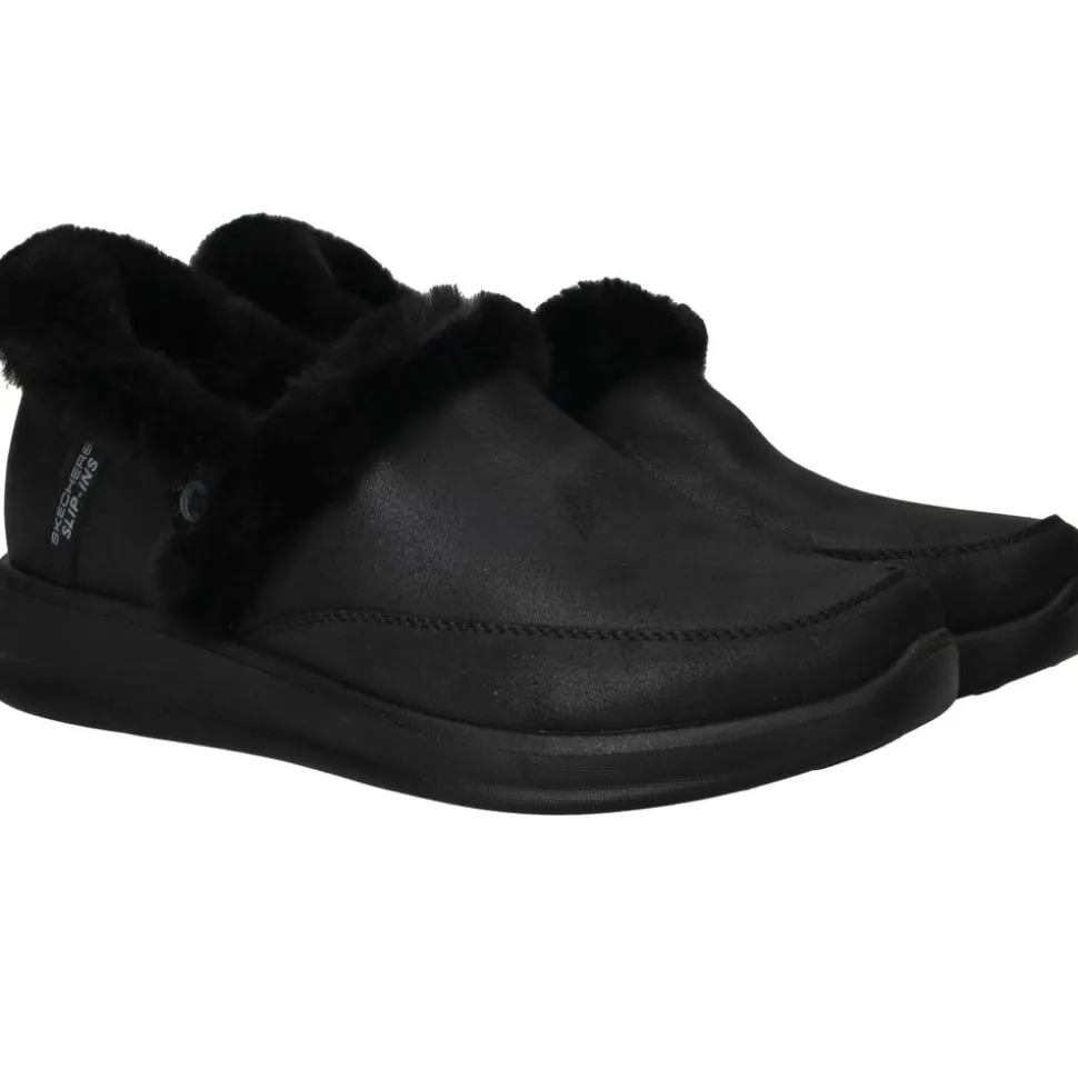 Skechers Slip-Ins Cozy Escape Pantoffels Zwart Dames