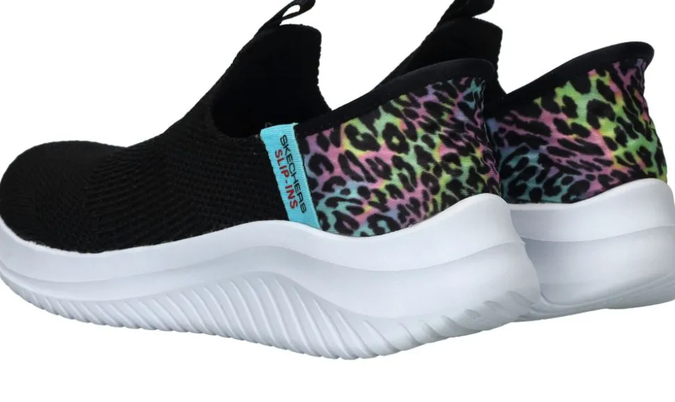 Skechers Ultra Flex 3.0 Colory Wild Slip-Ins Sneakers Zwart Meisjes