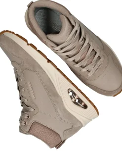 Skechers Uno Veterschoenen Beige Dames