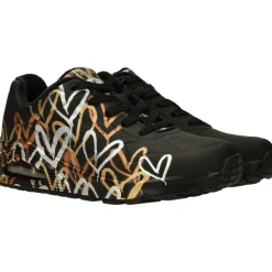 Skechers X JGoldcrown Uno Metallic Sneakers Zwart Dames