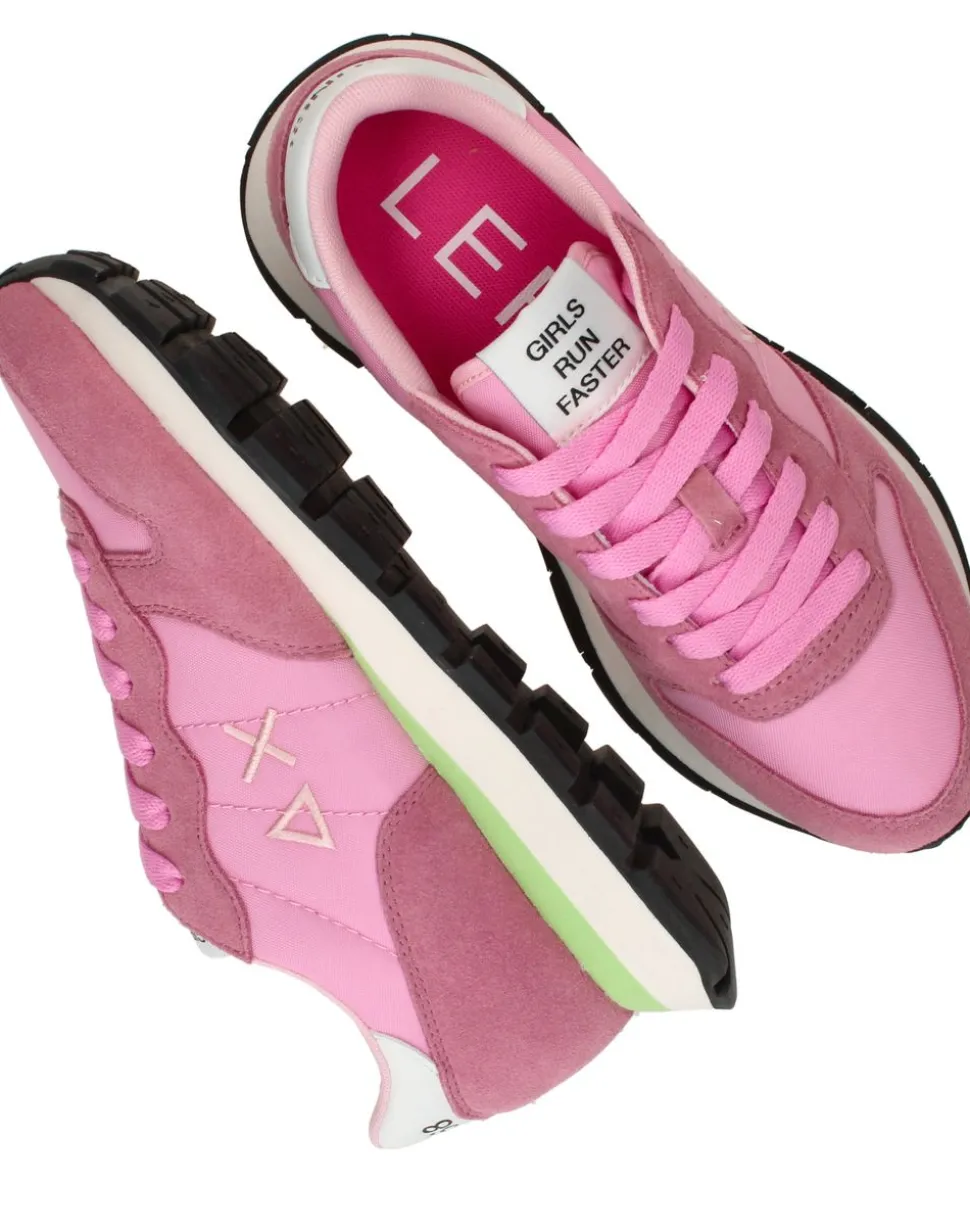 Sun 68 Ally Solid Nylon Sneakers Roze Dames