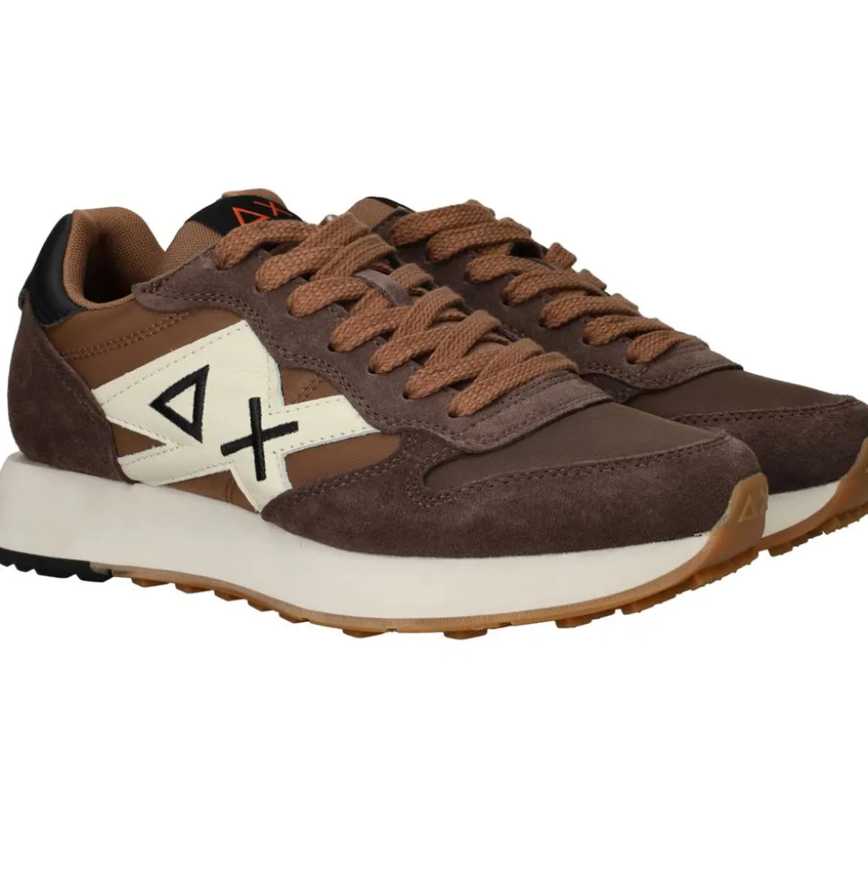 SUN68 Jaki Bicolor Sneakers Bruin Heren