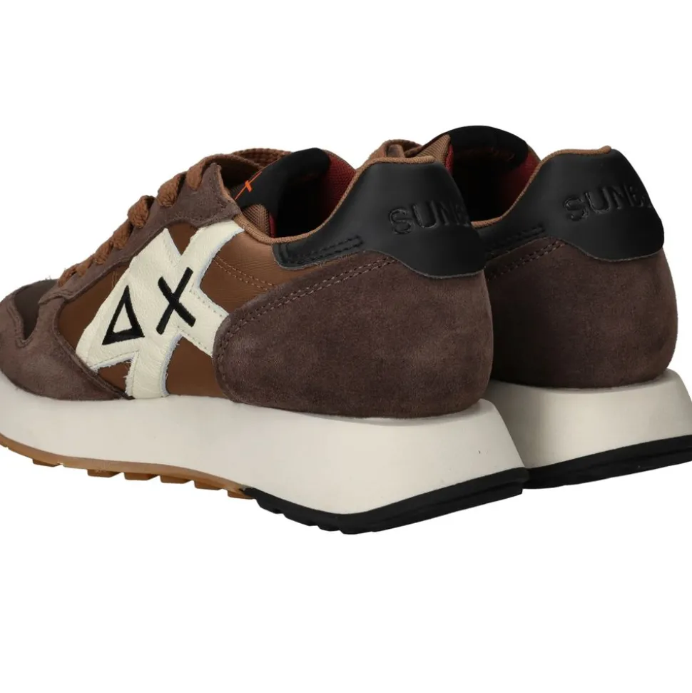 SUN68 Jaki Bicolor Sneakers Bruin Heren