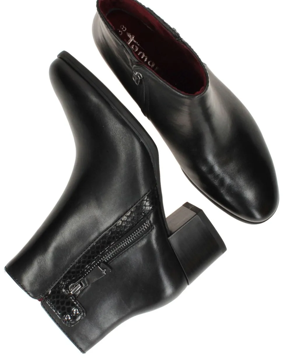 Tamaris Enkellaarsjes Zwart Dames