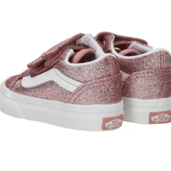 Vans Old Skool V Glitter Rose Gold Sneakers Roze Meisjes