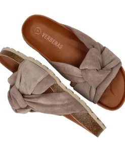 Verbenas Rainbow Slippers Taupe Dames