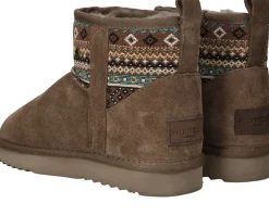 Warmbat Wallaby Woven Boots Taupe Dames