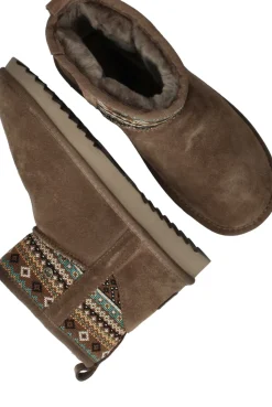 Warmbat Wallaby Woven Boots Taupe Dames