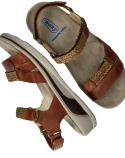 Wolky Acula Softy Wax Sandalen Bruin Dames