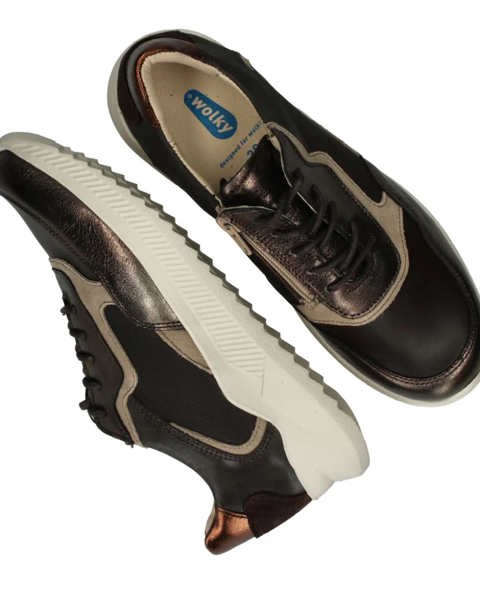 Wolky E-Way S2F Sneakers Bruin Dames