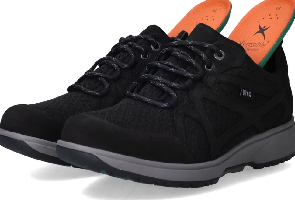 Xsensible Abo Stretchwalker Sneakers Zwart Heren