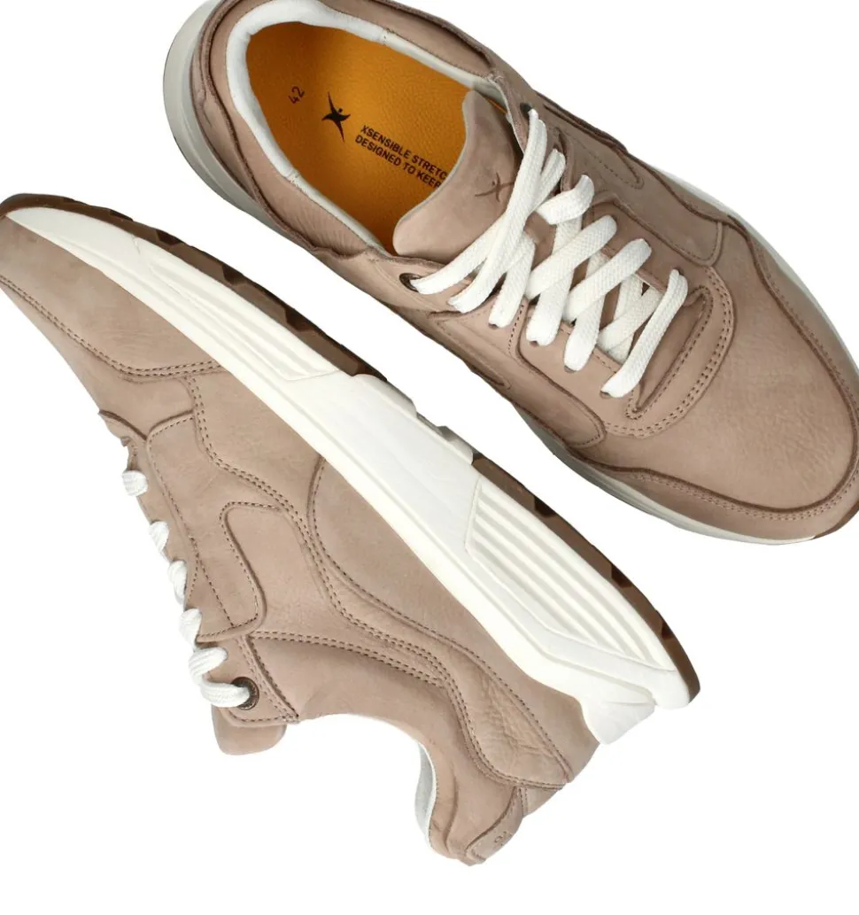 Xsensible Golden Gate Stretchwalker Sneakers Taupe Heren