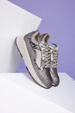 Xsensible Milau Stretchwalker Sneakers Zilver Dames