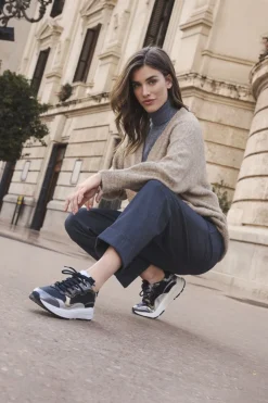 Xsensible Rainbow Stretchwalker Sneakers Zilver Dames