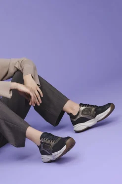 Xsensible SWX19 Stretchwalker Sneakers Zwart Dames